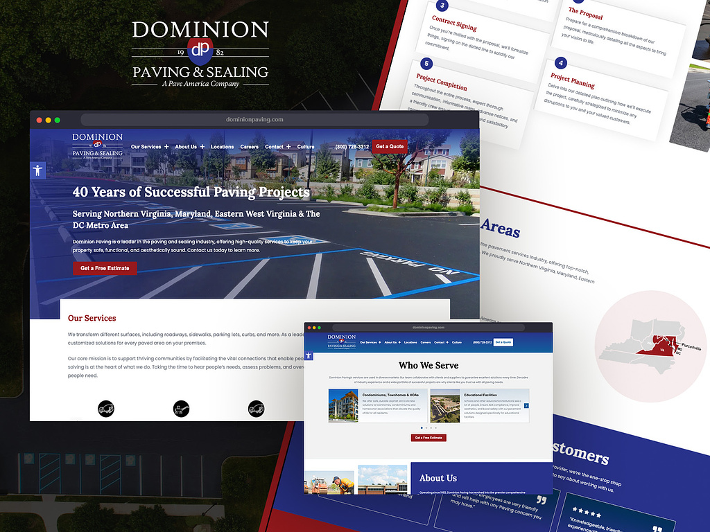 Dominion Paving site